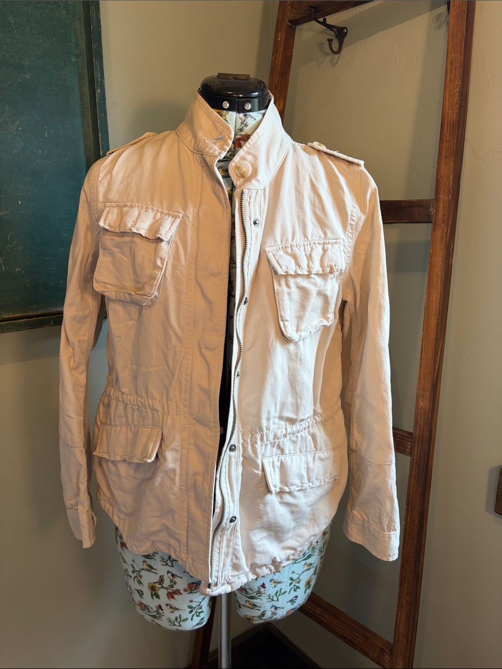 LOFT Women's Light Tan Military Field Jacket